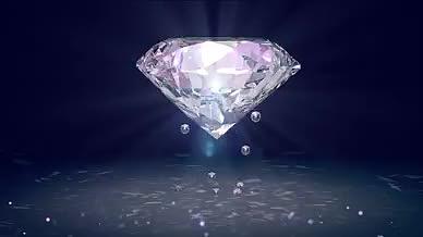 光晕下旋转的钻石视频的预览图
